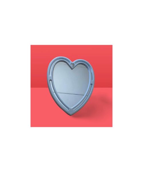 Decorative steel mirror heart shaped plastic single mirror