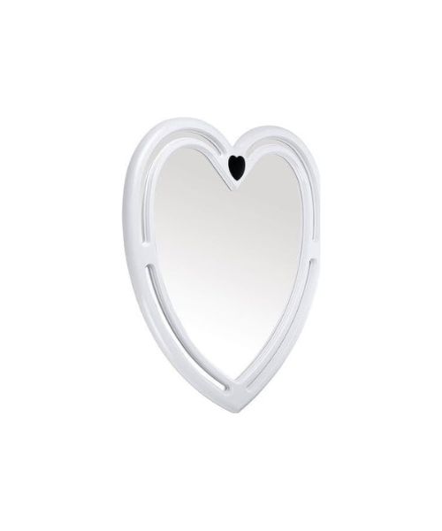 Decorative steel mirror heart shaped plastic single mirror