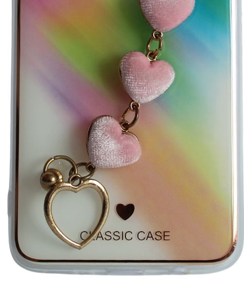 My Choice Sparkle Love Hearts Cover with Strap Back Mobile Cover For Samsung A70 - Multi Color