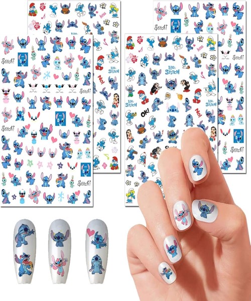 4 printed water-based nail sticker cards
