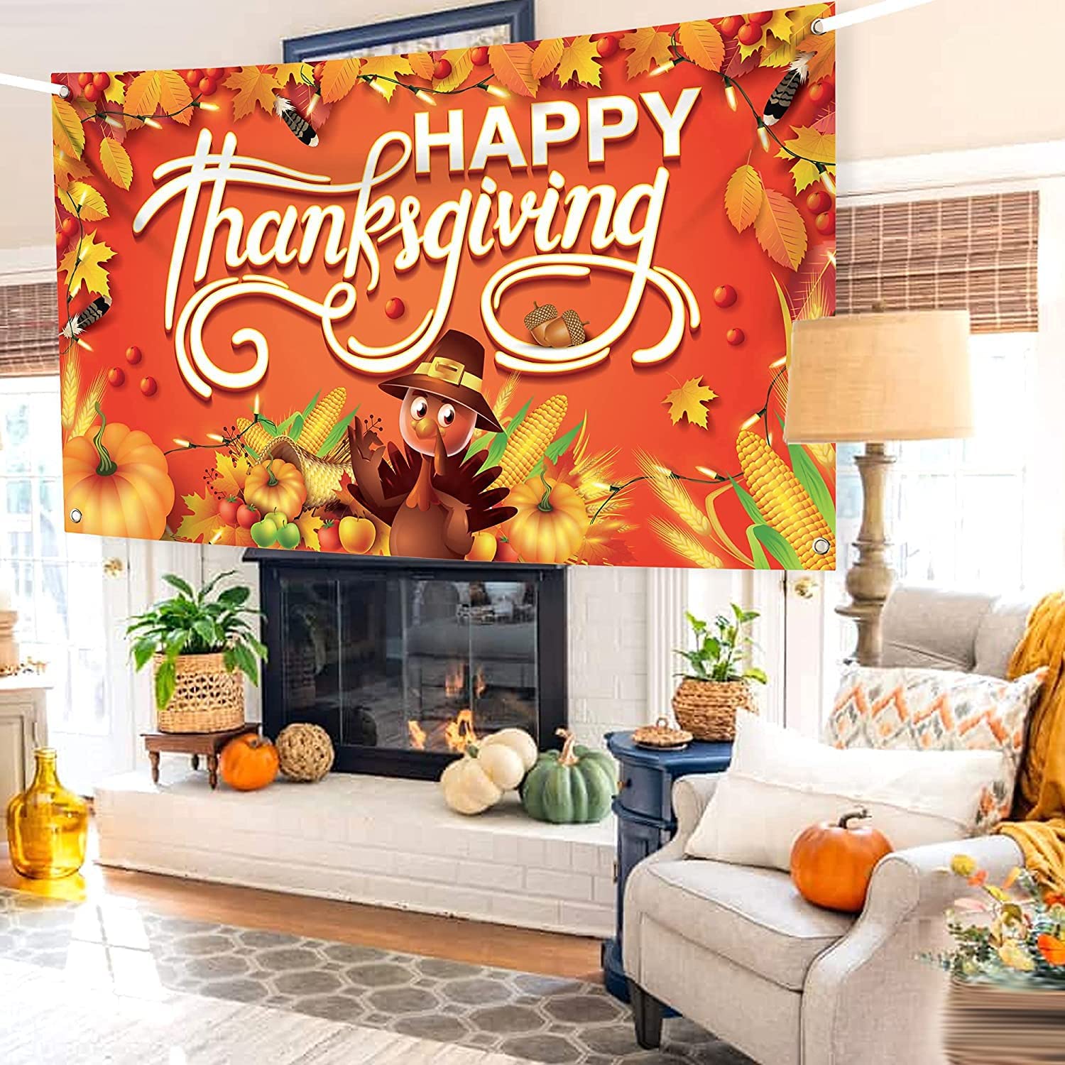 Happy Thanksgiving Decorative Banner