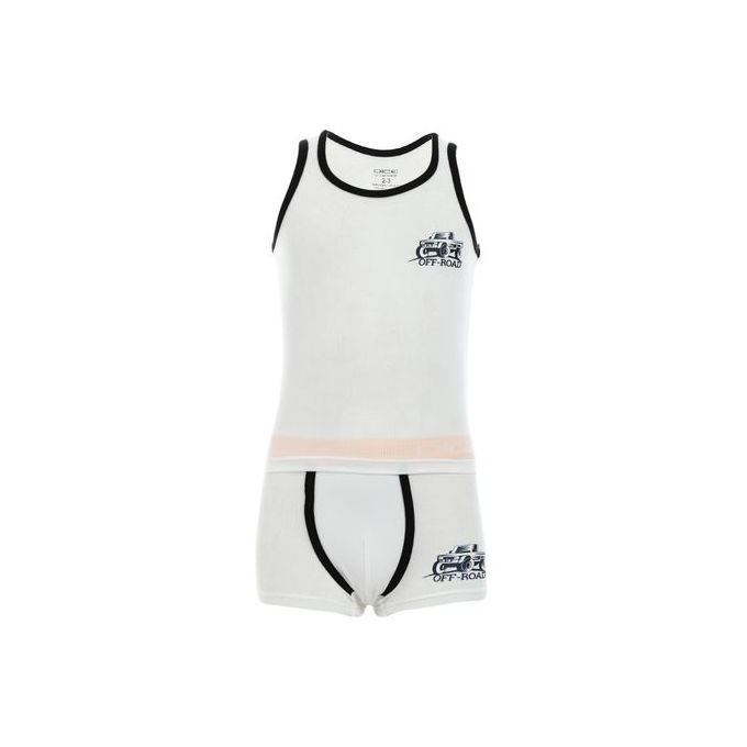 Dice Set Of Three Sleeveless Top & Boxer - For Kids