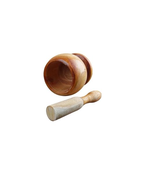 Wooden Houn with Pestle for Kitchen Use (Round)