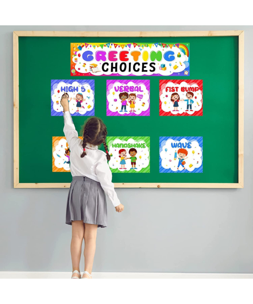 Greeting Choice Classroom Bulletin Board Sign