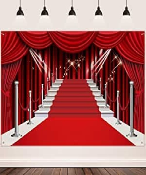 Red curtain photography background