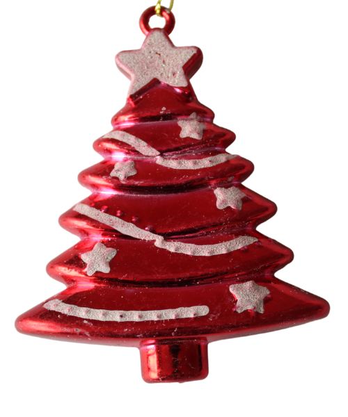  Christmas Tree Decoration 2 Pieces - Red White