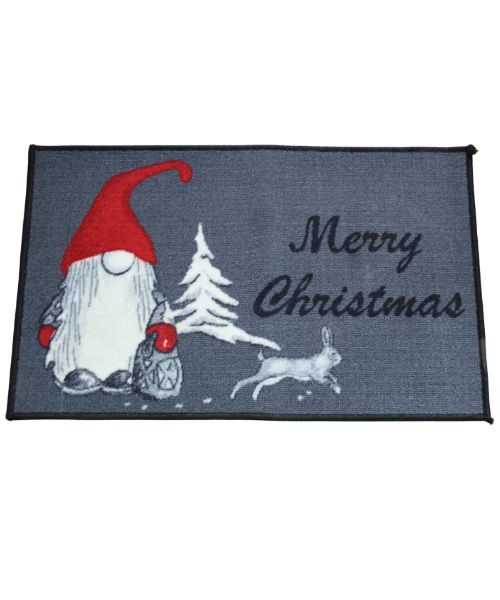 Rectangular Christmas Printed Door Mat 45×75 Cm - Multi Color