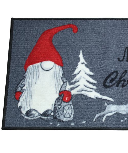 Rectangular Christmas Printed Door Mat 45×75 Cm - Multi Color