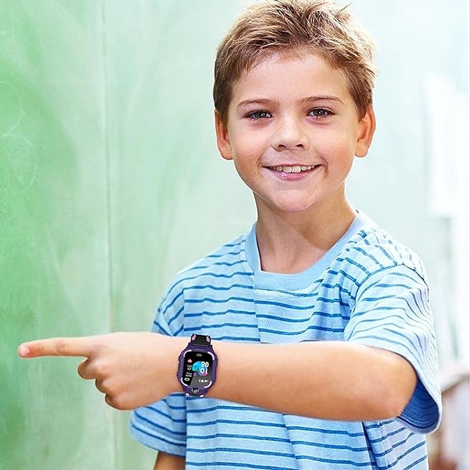 ساعة سمارت Z7 اصليه مع نظام GPS وكاميرا تتبع للاطفال من ناب - احمر