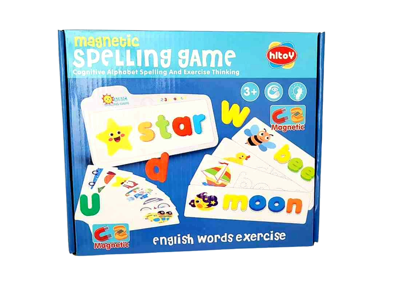 Magnetic spelling game