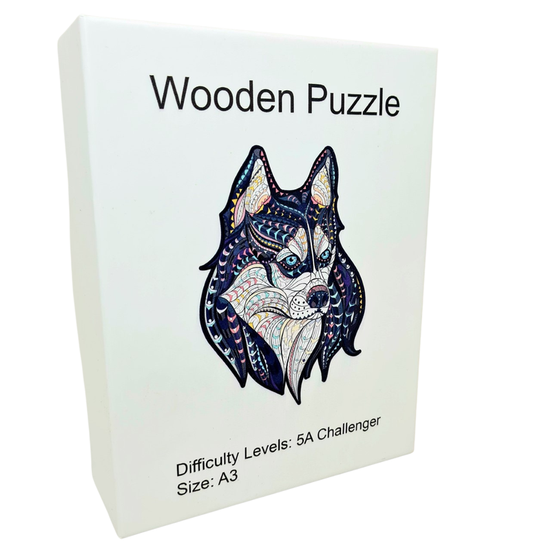 Animal Wooden Puzzle A3 Husky Puppy K5031