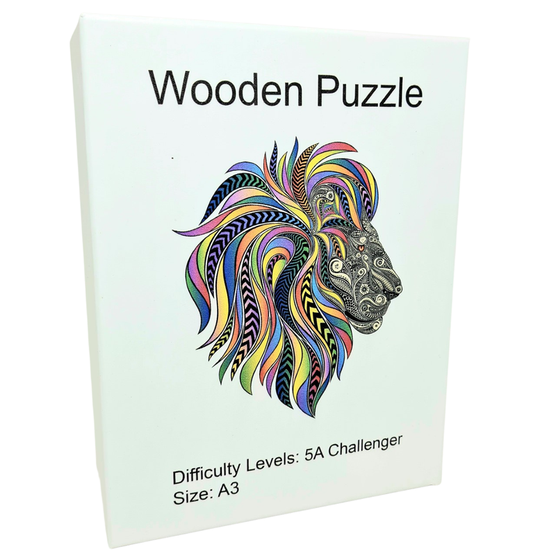 Animal Wooden Puzzle A3 Colorful Lion K5015