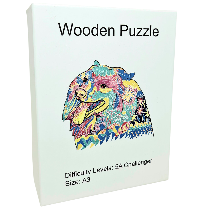 Animal Wooden Puzzle A3 Colored Wolf K5013
