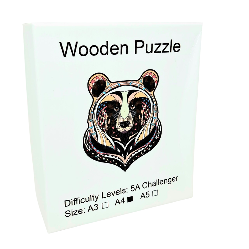 Animal Wooden Puzzle A4 Brown Bear K5026