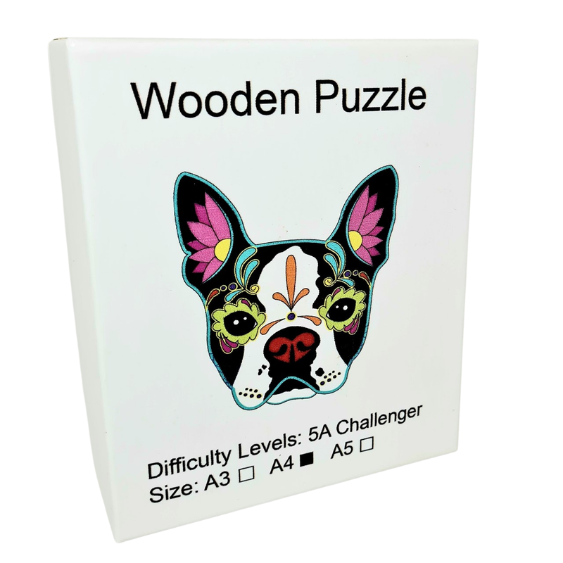 Animal Wooden Puzzle A4 French Bulldog K5041