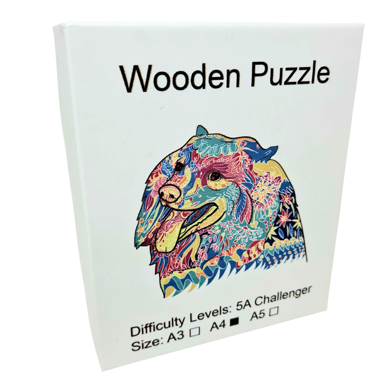 Animal Wooden Puzzle A4 Colored Wolf K5013