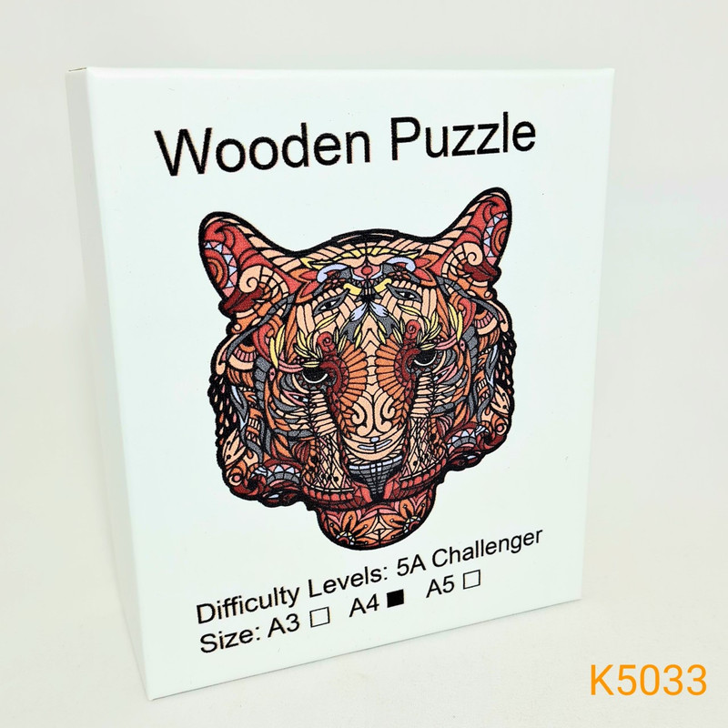 Animal Wooden Puzzle A4 Tiger K5033
