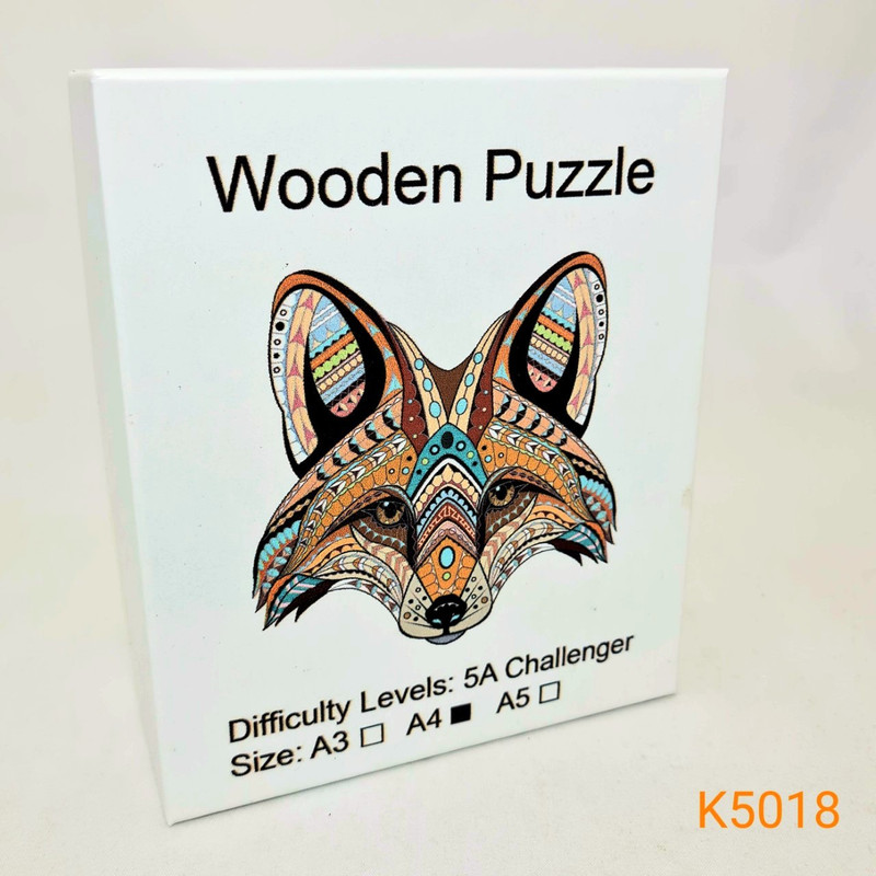 Animals Wooden Puzzle A4 Fox Face K5018