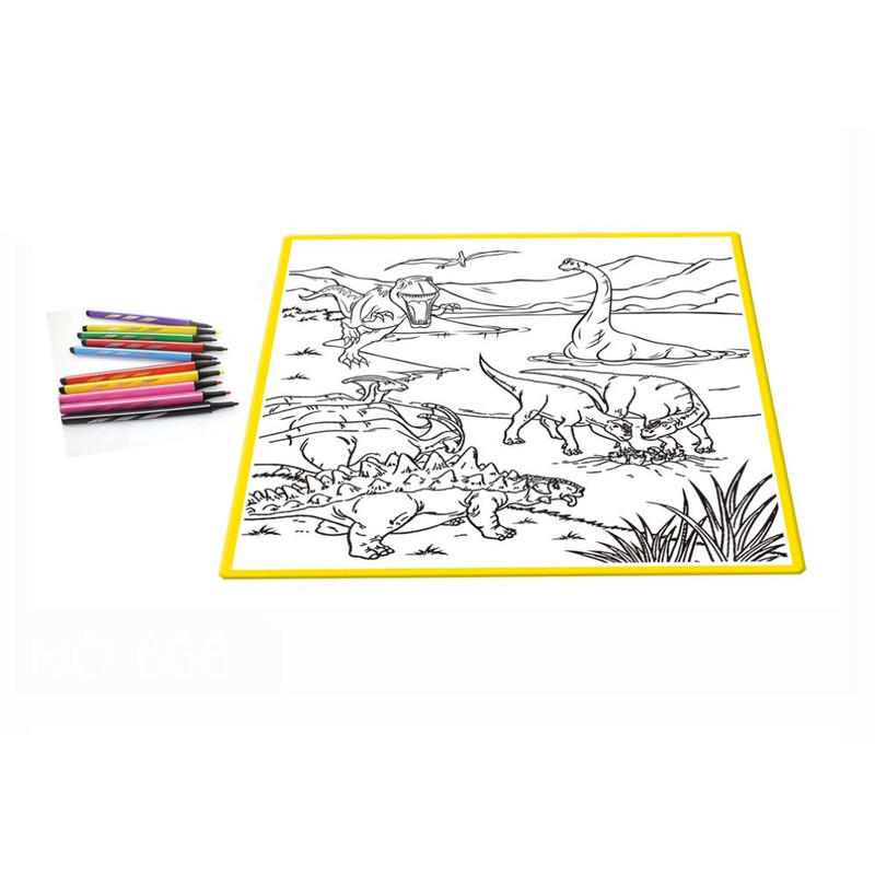 Drawing rug (dinosaur shape)