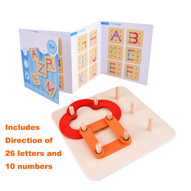 Wooden Letter slices Game for teaching letters and numbers 