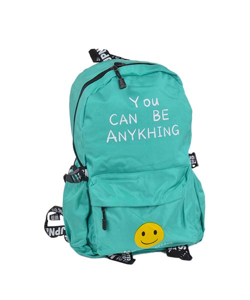 Mile Stone Smile Face Backpack For Unisex 43X 26X 16 Cm - Green