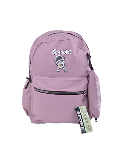 Group Tiger Astronaut Backpack For Unisex 40X 17X 15 Cm - Mauve