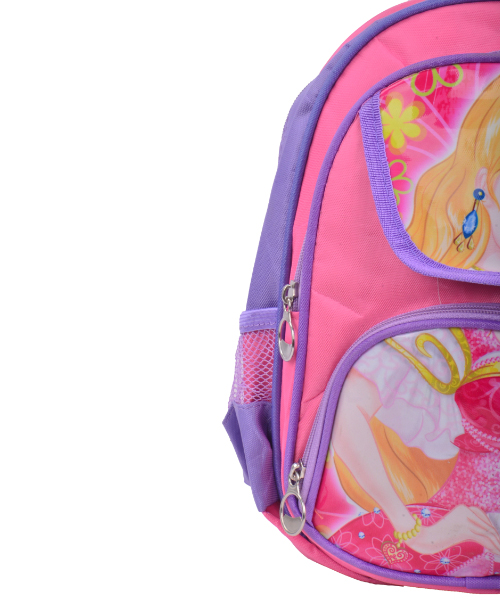 Princess School Backpack Mixed Material Backpack For Girls 30X 25X 15 Cm - Multi  Color