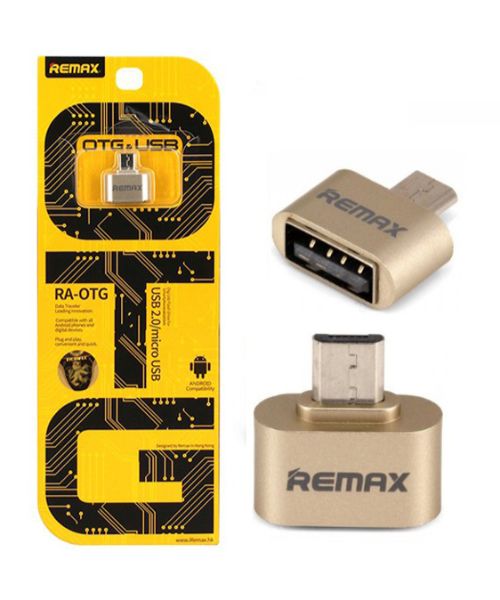 Remax Ra-Otg Otg Micro To Usb Adapter For Mobile Phones - Gold