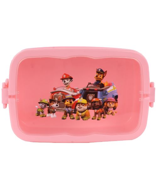 Lunch Box With Cartoon Sticker 20.5x 13 x 7.4 Cm 100 Grams For Kids - Pink