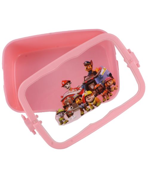 Lunch Box With Cartoon Sticker 20.5x 13 x 7.4 Cm 100 Grams For Kids - Pink