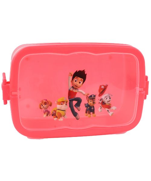 Lunch Box With Cartoon Sticker 20.5x 13 x 7.4 Cm 100 Grams For Kids - Red
