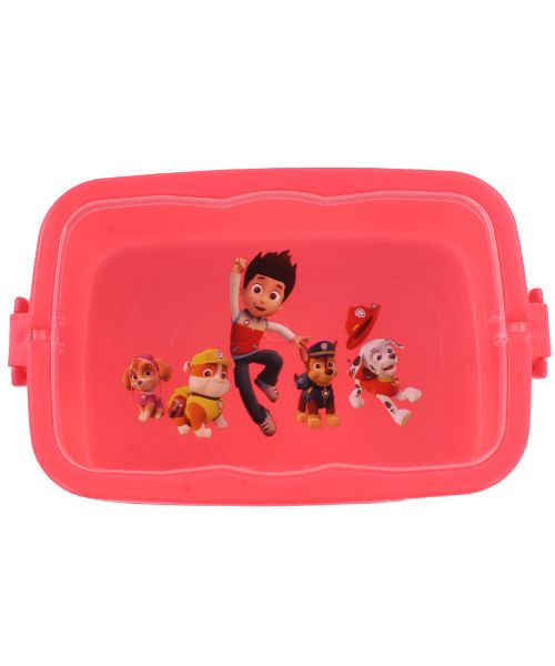 Lunch Box With Cartoon Sticker 20.5x 13 x 7.4 Cm 100 Grams For Kids - Red