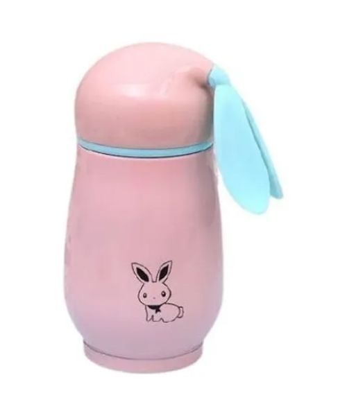 Rabbit Portable Vacuum Cup Travel Insulated Tumblers 180 Ml - Pink Light Green