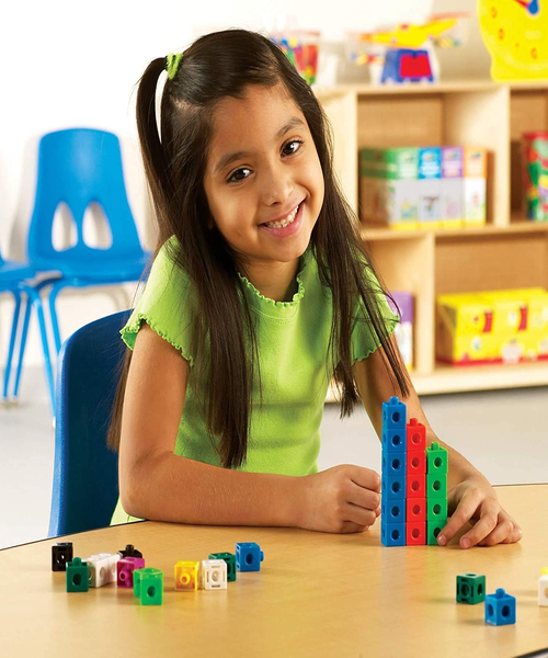 مجموعة مكعبات ربط بلاستيكية فردية للأطفال من سن 5 إلى 13 سنة من هاي دير، ألعاب رياضية يدوية للأطفال لتعلم الأرقام والكسور والنسبة، لوازم المدرسة المنزلية..