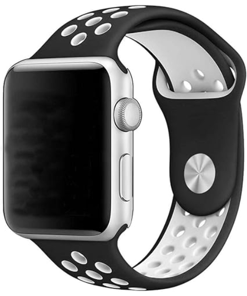 Soft Silicone Sport Strap for Apple Watch 42mm Black
