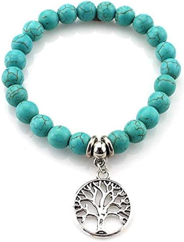 Bracelet with Pendant life tree - Turquoise