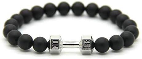Dumbbell Bracelet For Unisex - Black 