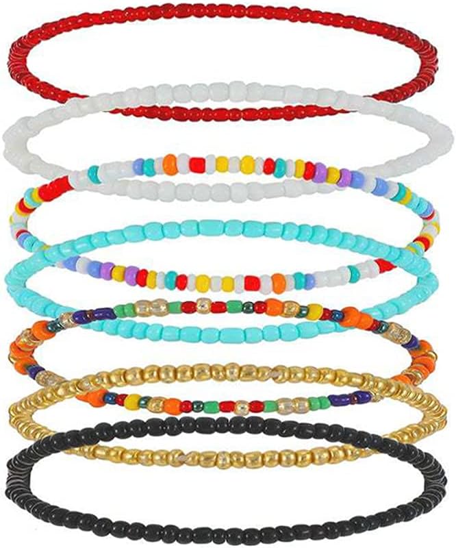 Set of Anklet Beads 7 Pieces - Multicolor 