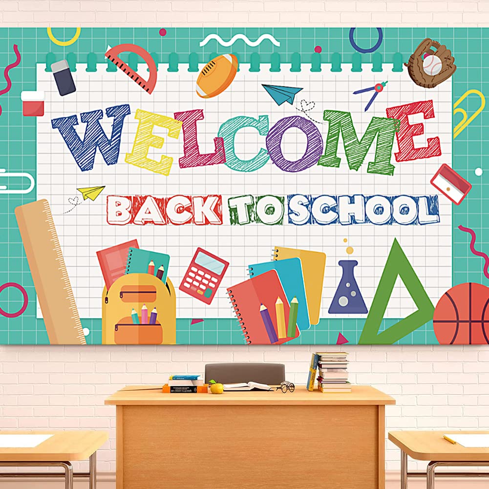 ”Welcome back to school sign with the phrase “Welcome Back to School
