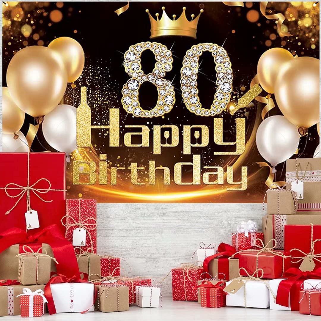 Banner for 80th birthday background (80)