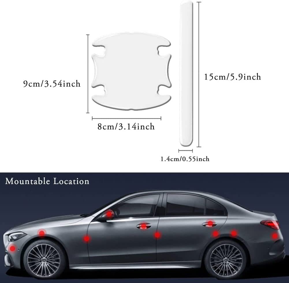 Anti-scratch adhesive sticker for door handle and car