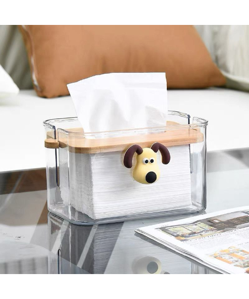 Disney Acrylic Tissue Box  18 X 20 Cm - Transparent Beige