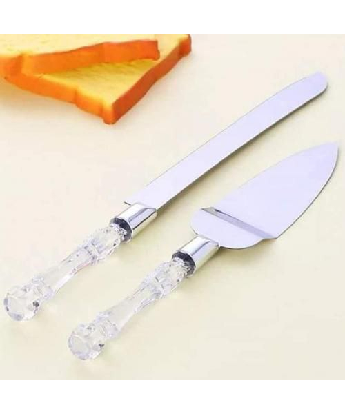 Knife and sweets carrier set 2 Pieces - silver