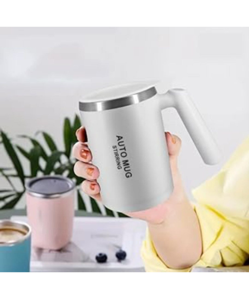 Blender Mug for Nescafe and Cappuccino Battery Operated 400 Ml - White