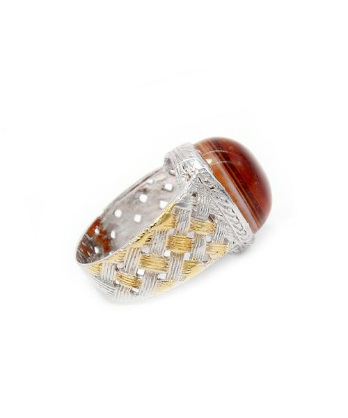 Silver Ring 925 with Soliman Agate Stone