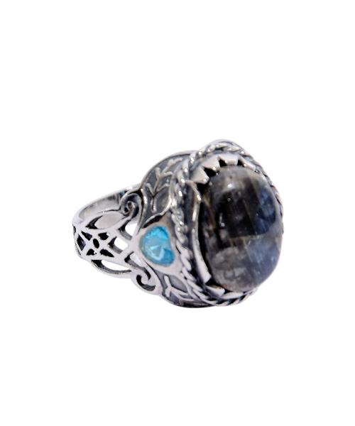 Silver Ring 925 with zaffer gemstone