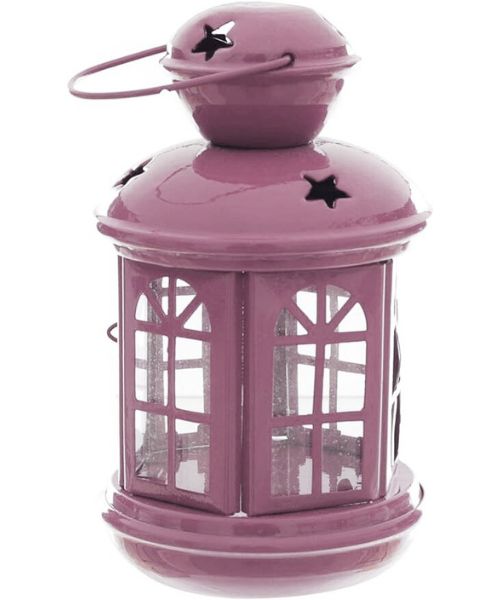 Metal Ramadan Lantern For Small Candles - Pink