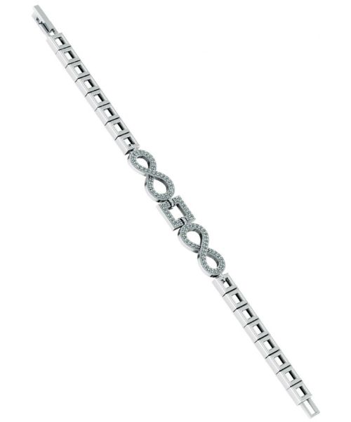 3 Diamond 32 Chain Bracelet For Girls  - Silver