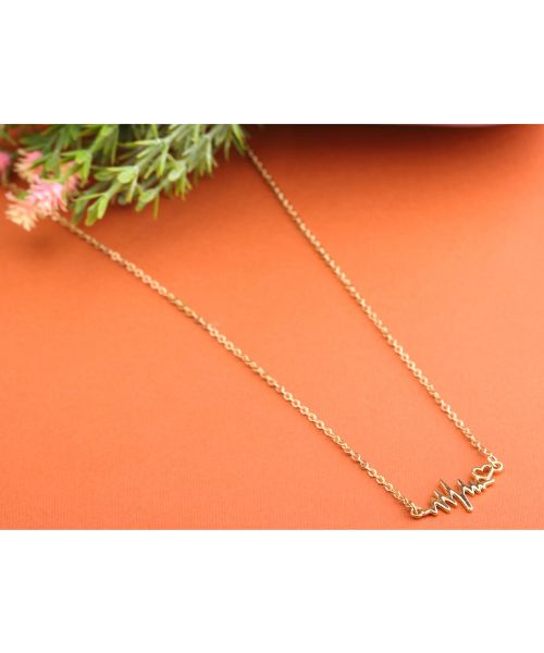 3 Diamonds 529 Pendant Necklaces Pulse Necklace Gold Plated To Throb - Gold