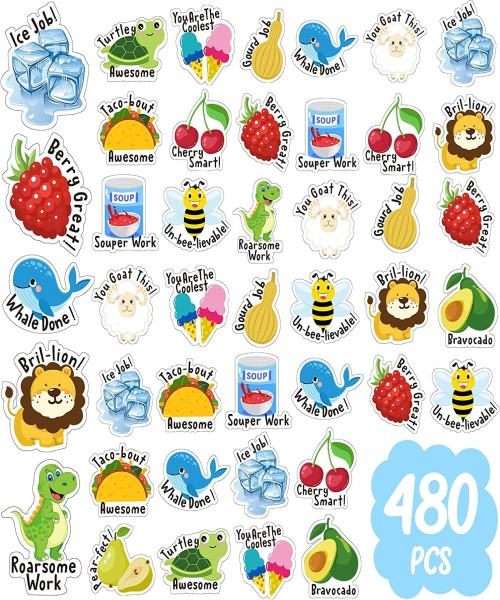 Stickers in animal and cartoon shapes